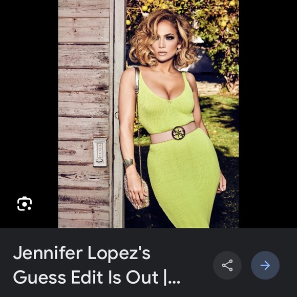 Lime green tank sweater dress. Stretchy. Fits up to a medium. Guess by JLo. - Picture 3 of 3